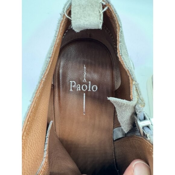 Linea Paolo Womens Felicia Perforated Wedge Sneakers Size 8M Gray Side Zipper - Picture 3 of 14